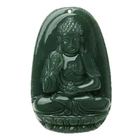 100% Pure Natural Carving Sakyamuni Bodhisattva Buddha Collana PendantWomen Mens Jade Gemstone Jewelry Regalo all'ingrosso