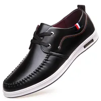 Men PU casual shoes lace up leisure shoes men cotton man walk travel flats hollow business casual shoe for man zy360