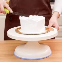 Пластиковых Cake поворотного стола DIY выпечка инструмент Стенд торт Turntable Вращающегося украшение торт выпечка инструмент 7 * 28см 10 дюймов