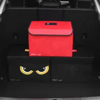 Car Supplies Trunk Storage Box Large Size Trendy Canvas Folding Storage Box Car Trunk Storage Home Office
