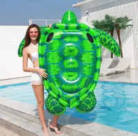 175cm巨大な膨脹可能な亀のマットレスフローティングシーカメフロートフローティングウォーターシートチェア大人の子供の水泳プールいかだのおもちゃ