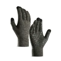 2pcs completa Finger Guanti invernali a maglia Fluffy touch screen di slittamento di protezione HANDWEAR fitness guanti di guida Nuove
