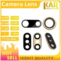 100 adet / grup Yüksek Kalite Geri Cep Telefonu Konut Kamera Cam Lens iphone 8 7 6 s 6 Artıx X 11 12 13 Pro Max Kristal Lens Onarım ile Tutkal Sticker