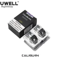 4 개 / 갑 UWELL Caliburn 포드 카트리지 작업 Caliburn 포드 시스템 1.4ohm 2 미리리터 주스 용량 최고 충전 포드 Vape 기화기 100 % 원래