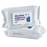 75% Alcohol Doekjes 200 * 150mm Antibacterieel Nat Wipe Wipe Home Office Antiseptic Alcohol Doekjes 50pcs / Pack