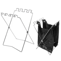 Folding Garbage Bag Holder Trash Väskor Hållare Stativ Avfall Sortering Bin Portable Fold Up Kan lagringsställ för sovrum kök
