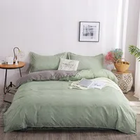 4 PCs Set di biancheria da letto con piumino di lusso Modello geometrico in lino/poliestere piumino cover foglio foglio di cover set letto gratuito
