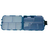 Gancho Compartimentos Caja de almacenamiento Cajas de aparejos de pesca de plástico Caja de herramientas de almacenamiento de pesca al aire libre