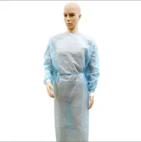 USA-lager! Vattentät isoleringskläder Hazmat kostym Manschettfrön Protekläder Antistaik Engångsklänning Skyddskläder
