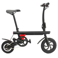 E-الدراجة Y1 المحمولة الذكية دراجة قابلة للطي 5AH Mopied الدراجة الكهربائية - أسود
