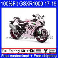 Injektion för Suzuki GSX-R1000 L7 L8 GSXR 1000 2017 2018 2019 331HM.31 GSX R1000 K17 GSXR-1000 GSXR1000 17 18 19 Försäljning Vit Röd Fairings Kit