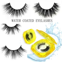 Ny HotSell Mink Lashes Bulk Återanvändbara Falska Ögonfransar Vattenaktiverade Självhäftande ögonfransar utan lim Makeup Eyelash Extension