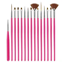 Nail Brush For Manicure Gel Nail Art 15Pcs/Set Ombre Brush For Gradient For Gel Nail Polish Painting Drawing 4 colors