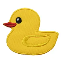 Hot Sell Sell Cute Jaune Duck Broderie Patches Fer à repasser Animal sur Applique Pour Vêtements Chemise Sac Chapeau Conception personnalisée