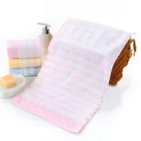 Fabricante Atacado Algodão Toalha pequena 25 50 cm Childrens Face Wash Towel absorvente presentes domésticos logotipo personalizado