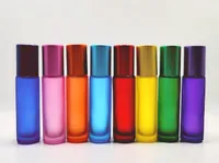 Großhandel bunter 10ml 1/3 Unzen DICK Roll On Glass Perfume Bottle Fragrances Ätherisches Öl-Flasche Rollerball