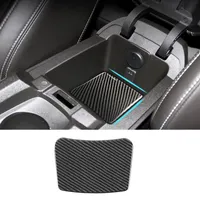 Boîtier de rangement de la boîte de rangement de siège arrière de la voiture de carbone Boîte de rangement pour Chevrolet Camaro 16+ Accessoires intérieurs