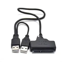 USB 2.0 till SATA 7 + 15 PIN 22 PIN-adapterkabel för 2,5