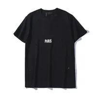 Toest Designer Men Men Shirts Fashion Big Broken Hole Brand Clothes Classal Cotton Print Letter Shirteved T-Shirt302H