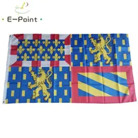フランス国旗Bourgogne-Franche-Comte 3 * 5ft（90cm * 150cm）ポリエステルフラグバナー装飾フライングホームガーデンフラッグお祝いプレゼント