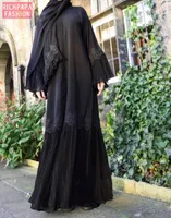 Элегантная мусульманская вышивка Maxi платье плиссированные абая кардиган кимоно длинные халаты халаты Джуба Ближнего Востока Ид Рамадан арабский исламский