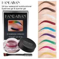 Handaiyan Eyebrow Pomade Eye-liner Super imperméabilisée Perruques de maquillage Multi Couleur Multi Couleur