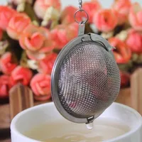 1 Stücke Edelstahl Teekugeln Kugel Locking Gewürz Teesieb Mesh Tee Infuser Filter Kräuter Ball Tee-Set Bevorzugte