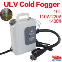 110V / 220V Electric ULV Sprayer Fogger Backpack Cold Fogging Machine Disinfection Atomizer Fight 10L 1400W