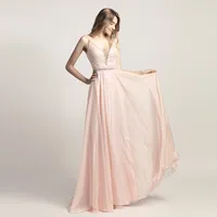 LX466 Blush Prom Dresses A Line Floor Length Formal Evening Occasion Party Gown robes de soirée
