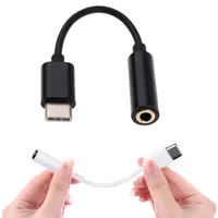 Słuchawki Słuchawki Jack Adapter Converter Cable Typ C do 3,5 mm Audio Aux Złącze adapter do Samsung Note 8 S8 z Torba OPP dla HTC LG