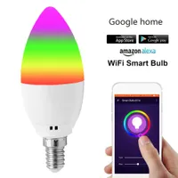 Smart LED Candle Lamp Wifi 5W E12 E14 E26 E27 APP afstandsbediening Alexa Echo Google Home Smart Dimbare Smart LED nachtlamp