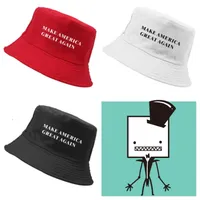 Nouveau 3 couleurs Make America Super Breint Donald Trump Chapeau Bucket Chapeaux Fisherman Sun Hat Beach Hat Beach Hat Party Hats Caps T2C5046