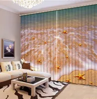Natuur Landschap Clear Beach Window Blackout Luxe 3D Gordijn Set voor Slaapkamer Woonkamer Office Hotel
