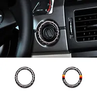 Ontsteking Sleutel Cirkel Decoratie Cover Trim voor Mercedes Benz C Klasse W204 200 260 300 2011-2014 Koolstofvezel auto-accessoires