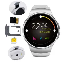 KW18 Smart Watch ecrã completo Bluetooth Reloj Inteligente bracelete com cartão SIM Slot Heart Rate Monitor Relógio De Câmara relógio para Android iOS