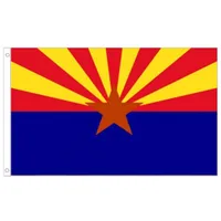 State Arizona Flagga 150x90cm 3x5ft Utskrift Polyester Club Team Sport Inomhus Utomhus med 2 mässingsgrommets, Gratis fraktkedja