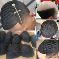 Celebrity Mens Wig Hairpices 10 mm fala pełna koronkowa toupe czarna 1b malezyjskie dziewicze ludzkie włosy zamiennik 4 mm afro perwersy curl pu dla czarnych mężczyzn