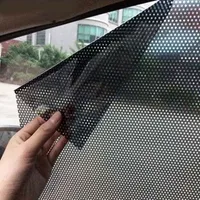 2Pcs Car Styling Stickers Side Window Mesh Film Foils Car Sunshade Vehicle Sun Block Windshield Net Electrostatic UV Protection
