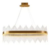 Modern guld lyx kristall ljuskrona upphängning hem vardagsrum hängande hängande lampa takljus fixtur pa0523