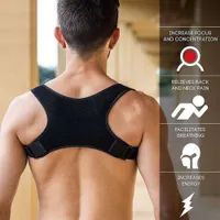 Bretelle per supporto schiena spalla correttore postura postura per gli uomini adulti Corsetto Body Shapewear Regolabile Schienale superiore per dolori alla schiena