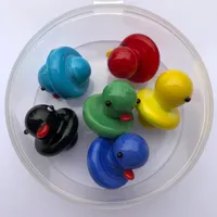 UFO Carb Cap Solid Färgad Glass Gul Duck Dome För 4mm Thermal P Quartz Banger Nails Vattenrör Bongs