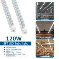20pcs 8ft super helle LED-Geschäfts-Licht 120W Integrated Fixture LED-Lichtschlauch 8 Fuß Triple-Reihen Verknüpfbar Tube Lights für Garage Lager