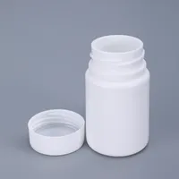 50ML Empty HDPE Plastic pill bottles with screw cap medicine packing container for capsule,solid agent wholesale