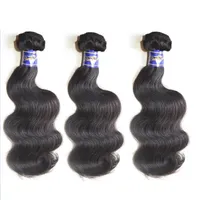 Сырые девственницы перуанской волны тела необработанные пакеты волос 3 шт. 300G лота человеческие наращивания волос плетение естественного цвета от одного донора