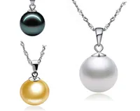 925 pendentif en argent sterling Collier perles d'eau douce collier pendentif longue chaîne Collier Bijoux mariage Femme Fine Jewelry