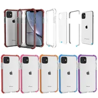Cajas de teléfono de doble color Acrílico para iPhone 11 13 Pro Max 12 Mini XS Max XR X Apple 6 7 8 Plus Se 11 13 Airbag TPU Tapa de espalda dura