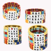 Fashion Bohemia Style Letters LOVE OR YOUR NOT SHINE MESSAGE Word Charm Cuff Bracelets DIY Jewelry Wholesale