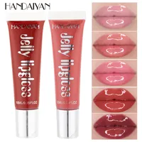 Handaiyan Блеск Bigger Губа Nude блеск для губ Косметика Водонепроницаемого Shimmer Liquid Lipstick 3D Lip Plumper Clear Jelly блеск для губ