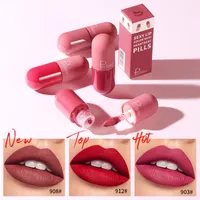 Nova 18 Cores Lip Gloss Mini Capsule Lip Glaze Waterproof Matte Longa Duração Líquido Lipstick Red Tint fácil de usar Lipgloss