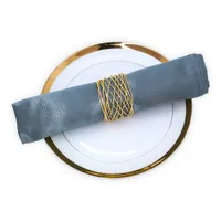 Servetthållare kort bord servett ring metall bröllopsfest sammankomster levererar bankett middag serviette dekoration